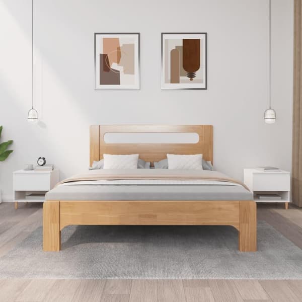 vidaXL sengeborde 2 stk. 50x46x50 cm konstrueret træ hvid
