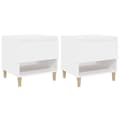 Miniatyrbillede 1 af 11: vidaXL sengeborde 2 stk. 50x46x50 cm konstrueret træ hvid