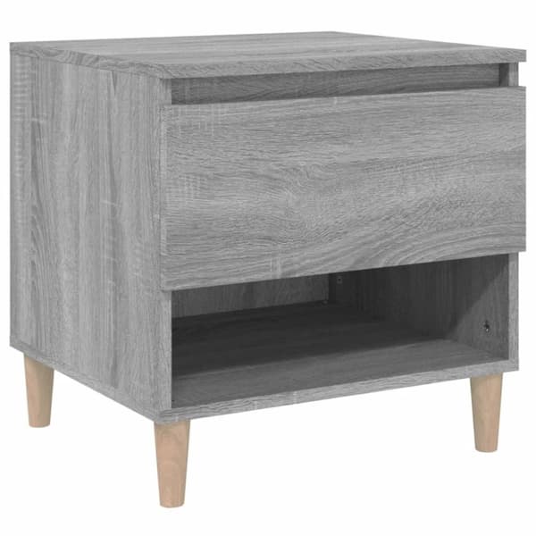 vidaXL Yöpöytä harmaa Sonoma 50x46x50 cm tekninen puu