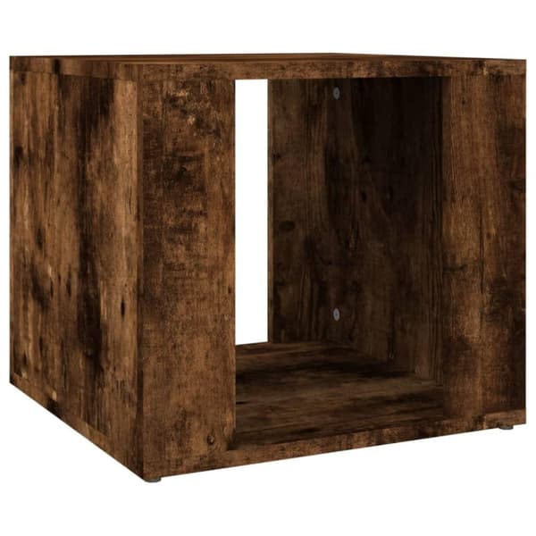 vidaXL sengebord 41x40x36 cm konstrueret træ røget egetræsfarve
