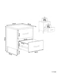Miniatyrbilde 3 av 10: Nattbord Gul Metall Industriell Design 2 Skuffer Soverom Oppbevaring