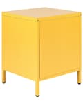 Miniatyrbilde 7 av 10: Nattbord Gul Metall Industriell Design 2 Skuffer Soverom Oppbevaring