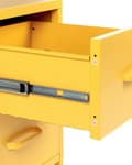 Miniatyrbilde 8 av 10: Nattbord Gul Metall Industriell Design 2 Skuffer Soverom Oppbevaring