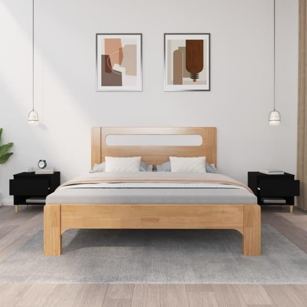 vidaXL Nattbord 2 stk svart 50x46x50 cm konstruert tre