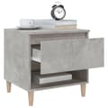 Miniatyrbilde 4 av 11: vidaXL Nattbord 2 stk betonggrå 50x46x50 cm konstruert tre