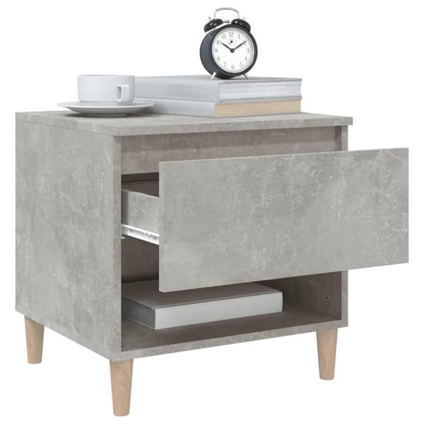 vidaXL Nattbord 2 stk betonggrå 50x46x50 cm konstruert tre