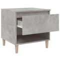 Miniatyrbilde 7 av 11: vidaXL Nattbord 2 stk betonggrå 50x46x50 cm konstruert tre