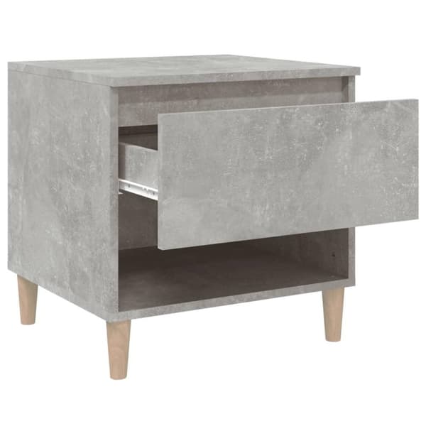 vidaXL Nattbord 2 stk betonggrå 50x46x50 cm konstruert tre