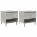 Miniatyrbilde 1 av 11: vidaXL Nattbord 2 stk betonggrå 50x46x50 cm konstruert tre