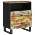 Miniatyrbilde 10 av 11: vidaXL Nattbord 50x33x62 cm gjenvunnet og konstruert tre