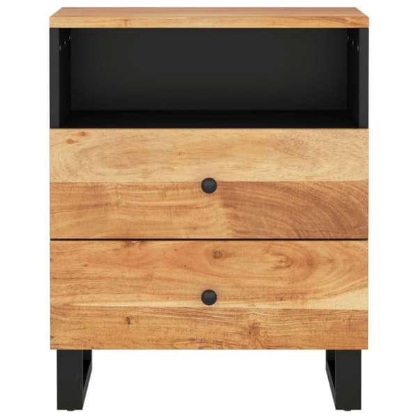 vidaXL Sängbord 50x33x62 cm massivt akaciaträ och konstruerat trä