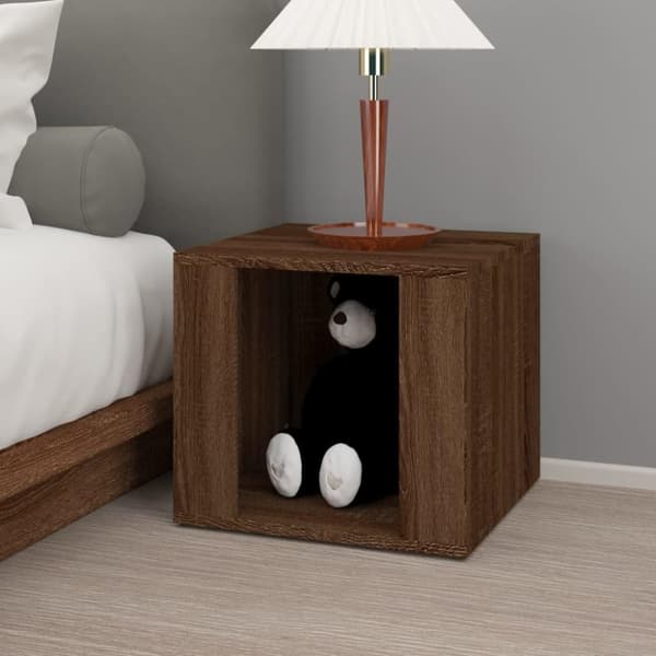 vidaXL Nattbord brun eik 41x40x36 cm konstruert tre