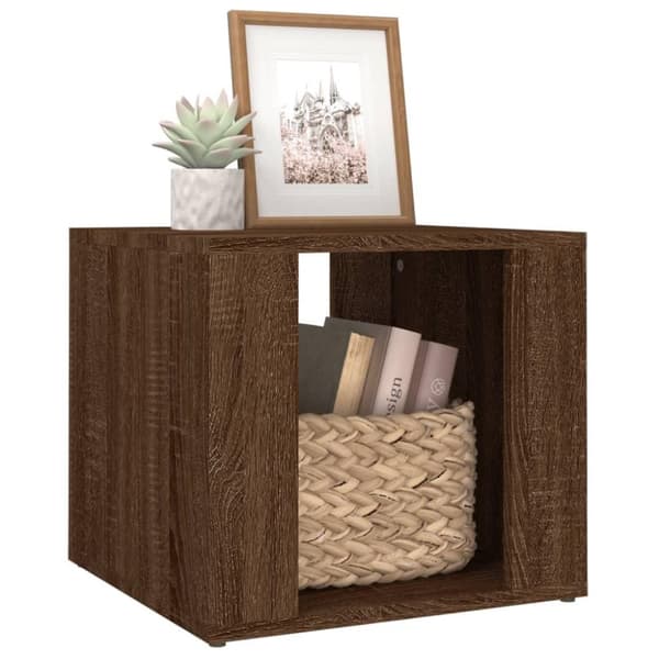vidaXL Nattbord brun eik 41x40x36 cm konstruert tre