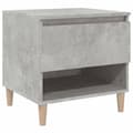 Miniatyrbilde 2 av 11: vidaXL Nattbord betonggrå 50x46x50 cm konstruert tre