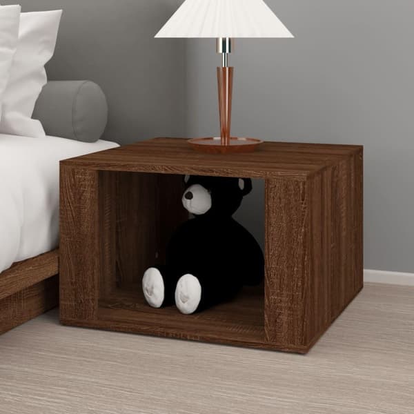 vidaXL Nattbord brun eik 57x55x36 cm konstruert tre