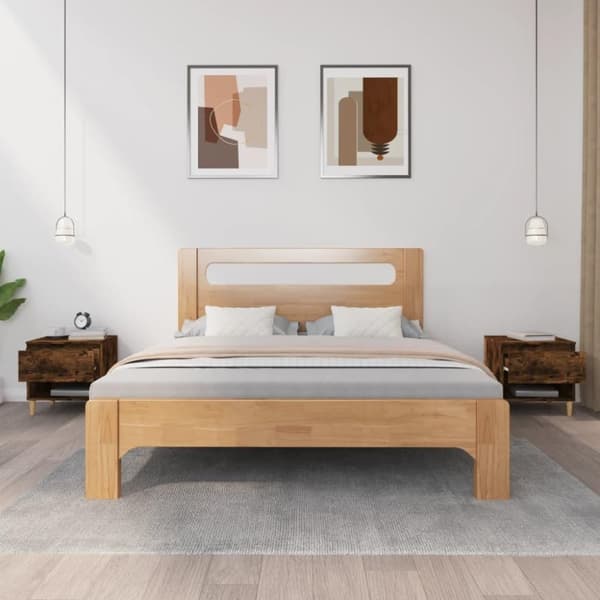 vidaXL Nattbord 2 stk røkt eik 50x46x50 cm konstruert tre