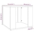 Miniatyrbilde 8 av 10: vidaXL Nattbord røkt eik 41x40x36 cm konstruert tre