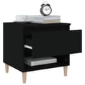Miniatyrbilde 4 av 11: vidaXL Nattbord svart 50x46x50 cm konstruert tre