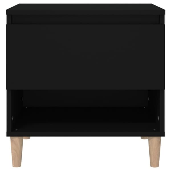 vidaXL Nattbord svart 50x46x50 cm konstruert tre