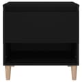 Miniatyrbilde 5 av 11: vidaXL Nattbord svart 50x46x50 cm konstruert tre