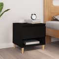 Miniatyrbilde 11 av 11: vidaXL Nattbord svart 50x46x50 cm konstruert tre