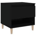 Miniatyrbilde 1 av 11: vidaXL Nattbord svart 50x46x50 cm konstruert tre