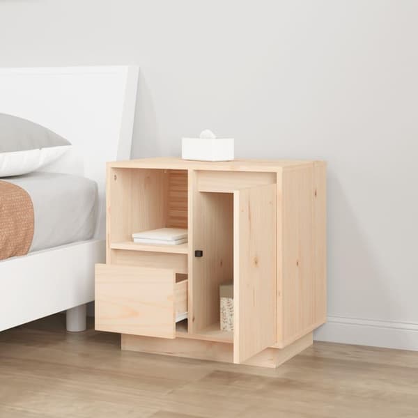 vidaXL Nattbord 2 stk 50x34x50 cm heltre furu