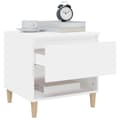 Miniatyrbild 4 av 11: vidaXL Sängbord 2 st vit 50x46x50 cm konstruerat trä