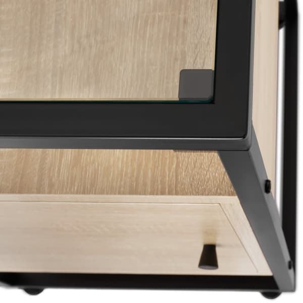 Sengebord Dudley 40x43x60,5cm - Industrielt lyst træ, egetræ Sonoma