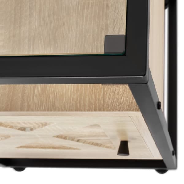 Sengebord Kidderminster 40x43x60,5cm - Industrielt lyst træ, egetræ Sonoma