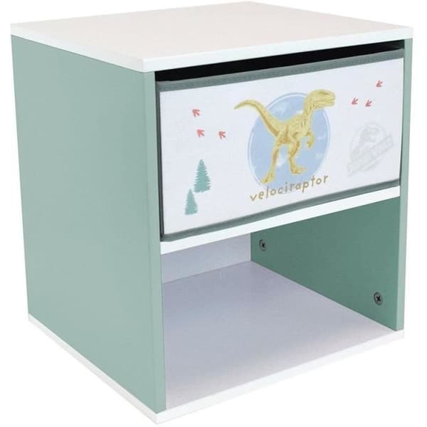 Bedside With Dinosaurs Drawer - Jurassic Word - Fun House - H.36 X L.33 X D.30 cm
