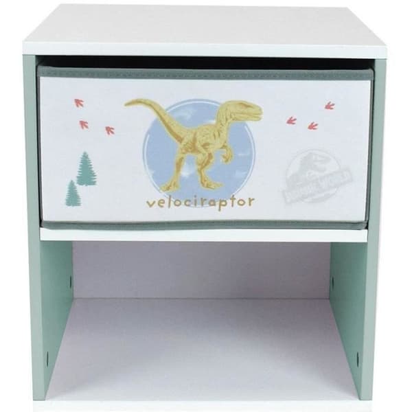 Bedside With Dinosaurs Drawer - Jurassic Word - Fun House - H.36 X L.33 X D.30 cm