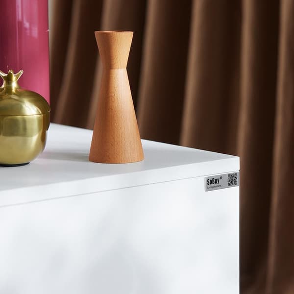 SoBuy Nattduksbord med 2 lådor Soffbord Sidobord Sängbord FBT115-W