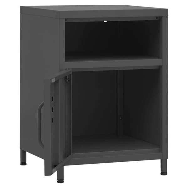 vidaXL natborde 2 stk. 35x35x51 cm stål antracitgrå