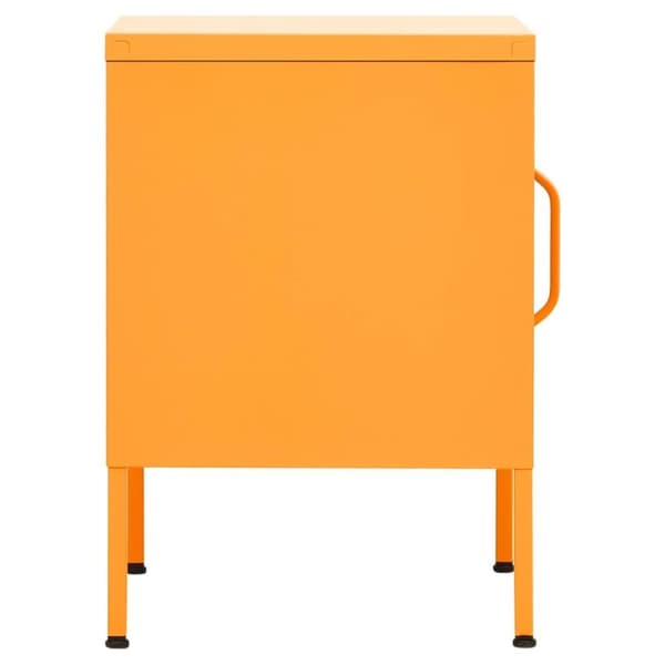 vidaXL natbord 35x35x51 cm stål sennepsgul