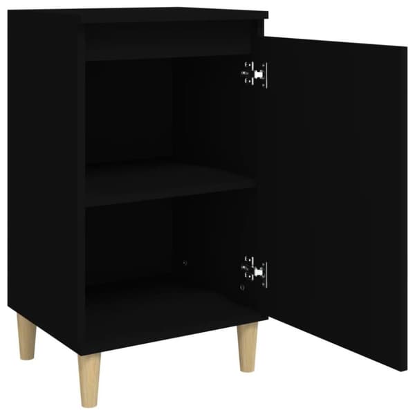 vidaXL Sängbord svart 40x35x70 cm konstruerat trä