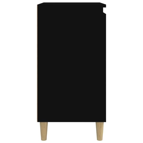 vidaXL Sängbord svart 40x35x70 cm konstruerat trä