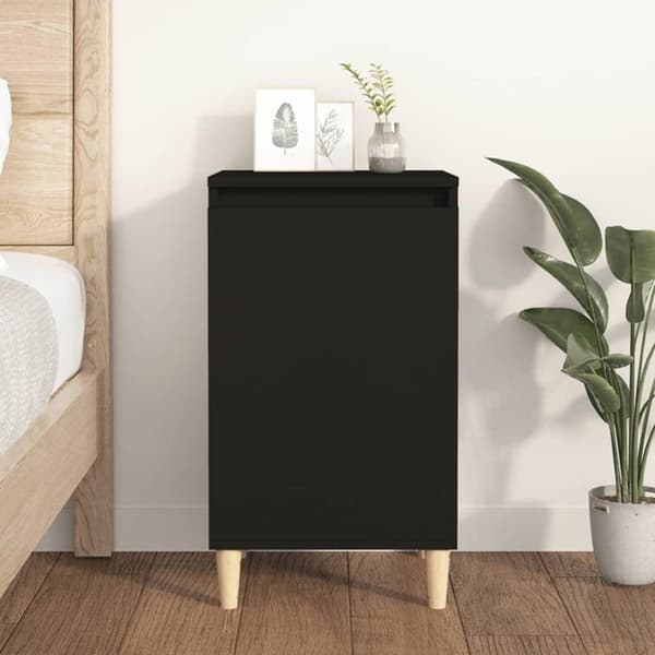 vidaXL Sängbord svart 40x35x70 cm konstruerat trä