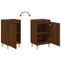 Miniatyrbilde 7 av 11: vidaXL Nattbord brun eik 40x35x70 cm konstruert tre