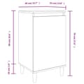 Miniatyrbilde 9 av 11: vidaXL Nattbord brun eik 40x35x70 cm konstruert tre