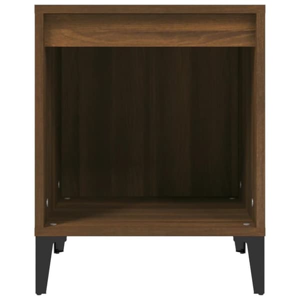 vidaXL sengebord 40x35x50 cm brun egetræsfarve