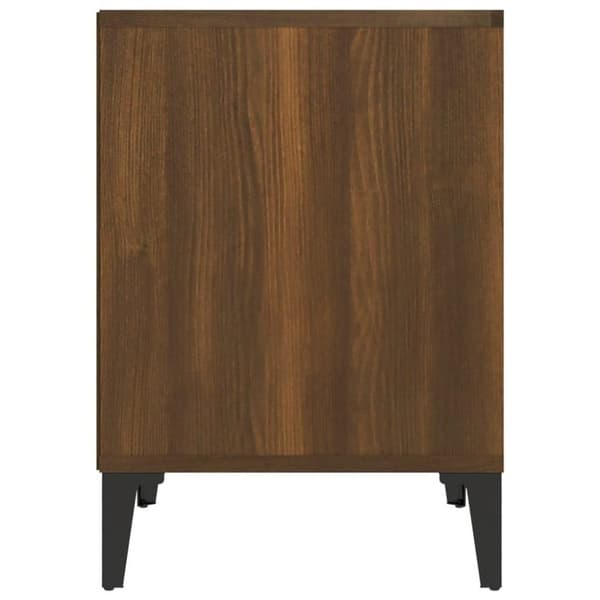 vidaXL sengebord 40x35x50 cm brun egetræsfarve