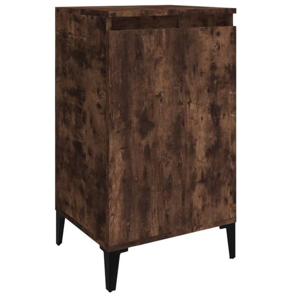 vidaXL sengebord 40x35x70 cm konstrueret træ røget egetræsfarve