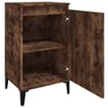 Miniatyrbilde 5 av 11: vidaXL Nattbord røkt eik 40x35x70 cm konstruert tre