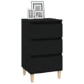 Miniatyrbillede 3 af 11: vidaXL sengebord 40x35x70 cm konstrueret træ sort
