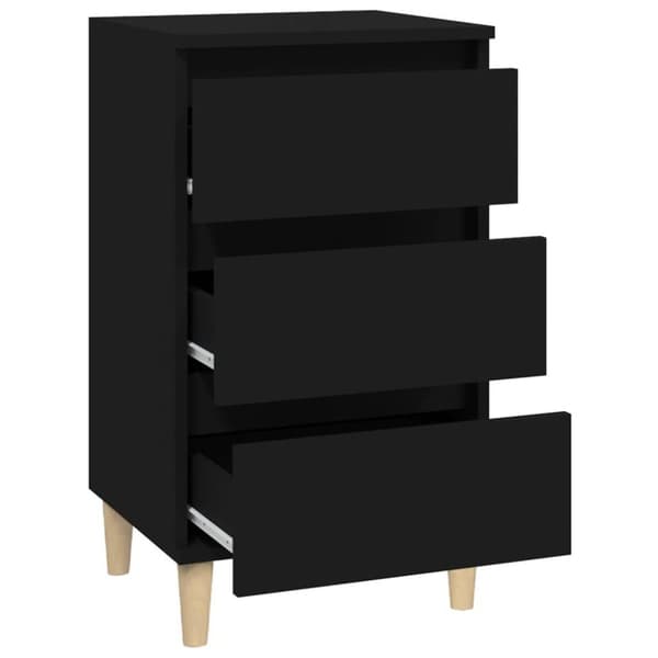 vidaXL sengebord 40x35x70 cm konstrueret træ sort