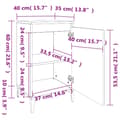 Pikkukuva 10 / 11: vidaXL Yöpöydät 2 kpl savutammi 40x35x70 cm tekninen puu