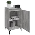 Miniatyrbillede 3 af 11: vidaXL sengeborde 2 stk. 40x35x70 cm konstrueret træ grå sonoma-eg