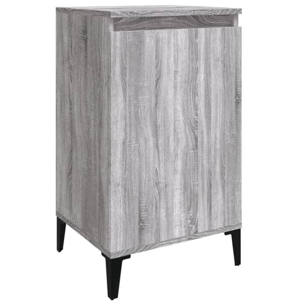 vidaXL sengeborde 2 stk. 40x35x70 cm konstrueret træ grå sonoma-eg