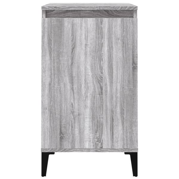 vidaXL sengeborde 2 stk. 40x35x70 cm konstrueret træ grå sonoma-eg